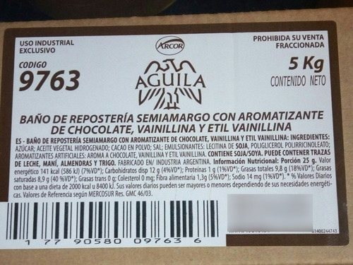 Chocolate  Aguila  Baño De Reposteria X 5kgs