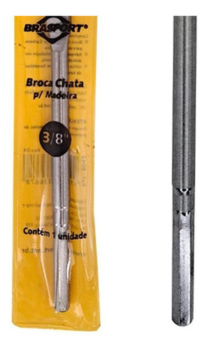 Broca Chata Madeira Brasfort 3/8  