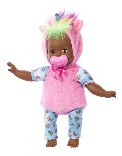 Muñeca Little Mommy Bebita Tierna Disfraz Unicornio Rosa