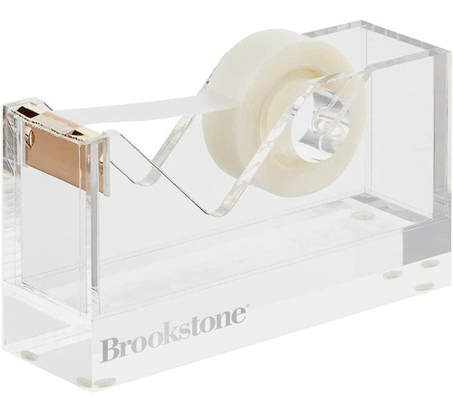 Brookstone, Acrylic Tape Dispenser For Home Or Office, Trans