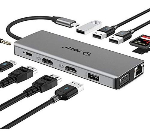 Hub Usb C Totu 13 En 1 Tipo C Hub Con Ethernet 4k Usb C