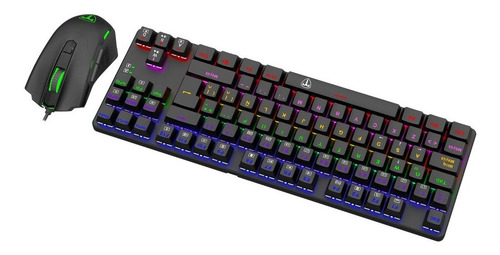 Imagen 5 de 7 de Combo Gamer T-dagger T-tgs005 Advance Force 2en1 Rgb Tkl Usb