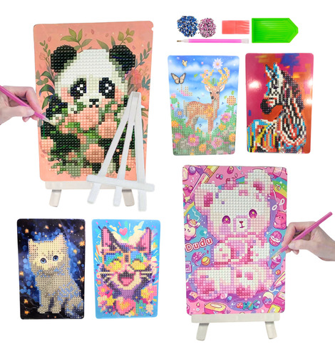 Kit De Pintura Diamond Painting Atril Cuadro 10x15cm Codje-b
