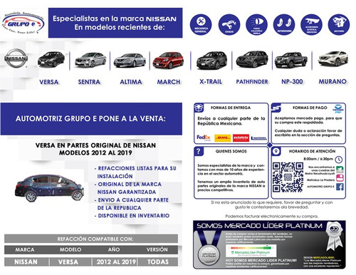 Imagen 9 de 9 de Versa En Partes, Amortiguadores, Bolsas De Aire, Alternador.