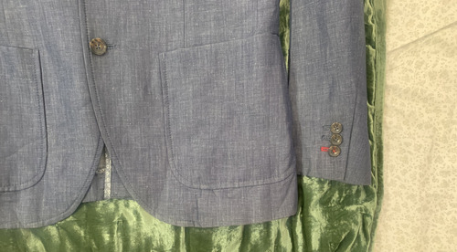 Saco Sport Tommy Hilfiger Algodón Pima Jaspeado Talla S Azul Acero S (Usado)