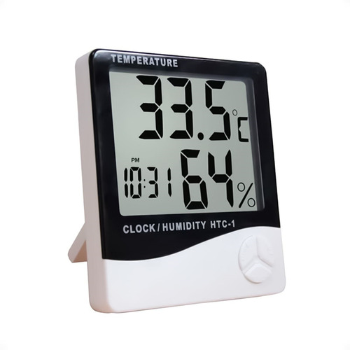 Mini Lcd Temperatura Humedad Reloj Higrómetro Kubo