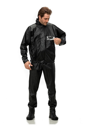 Conjunto Capa De Chuva Pantaneiro Tornado Luxo Motoqueiro