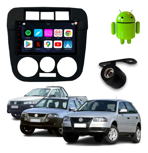 Multimidia Gol G4 2008 2009 Android Com Moldura Câmera Ré