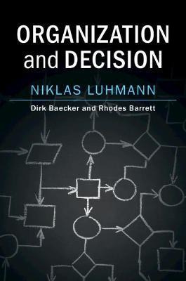 Libro Organization And Decision - Niklas Luhmann