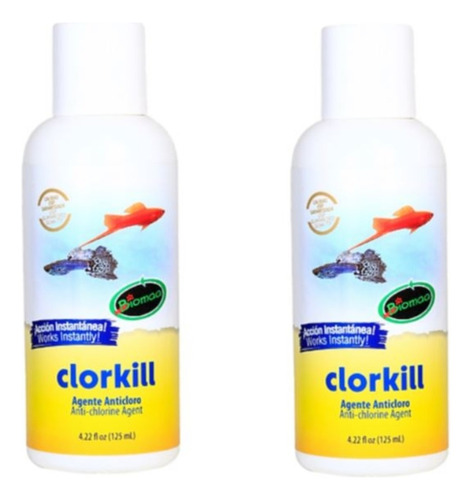 2 Clorkill (anticloro) 125ml Para Acuario