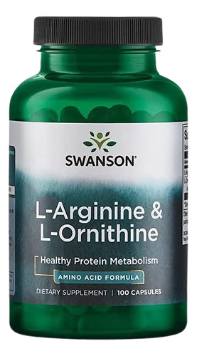 L Arginina Y L Ornitina 500mg/250mg 100 Capsulas Swanson