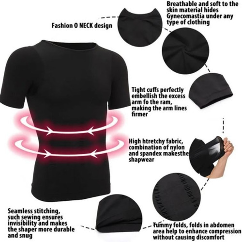 Imagen 5 de 5 de Faja Camiseta Reductora Hombre / Eshopviña