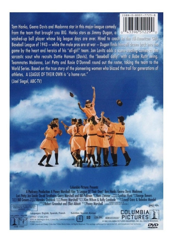 Un Equipo Muy Especial 1992 Tom Hanks Pelicula Importada Dvd