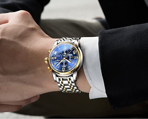 Carnival Máquina Automática Para Hombre Reloj Azul Multifunc