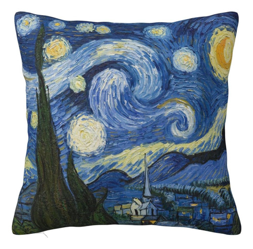 Van Gogh Starry Sky Night Art Funda De Almohada 18 X 18 Para