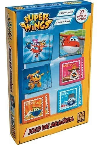 Jogo De Memória Super Wings 27 Pares Grow 03326