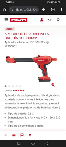 Aplicador De Adhesivo Hilti