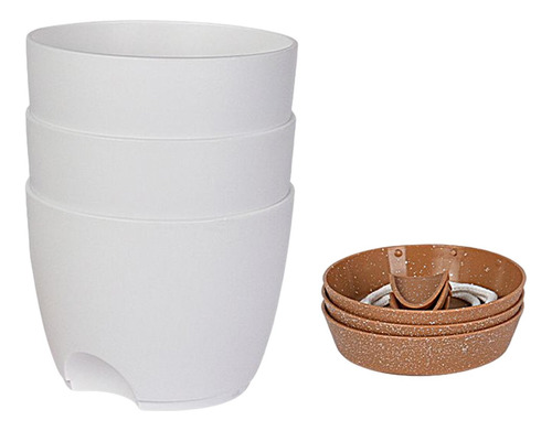 3 Uds Macetas De Riego Automático Contenedor De Macetas
