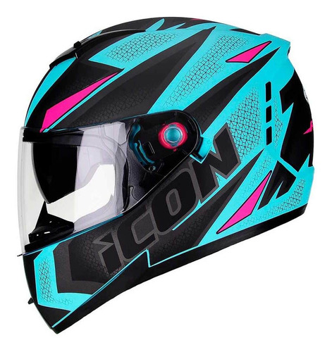 Capacete Peels Icon Fast Verde Agua Fosco/ Rosa