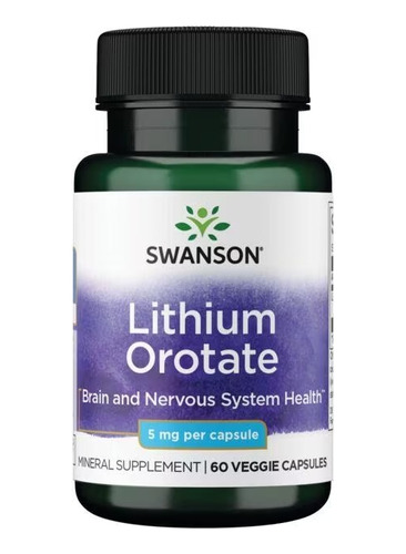 Swanson Lithium Orotate 60 Veggie Capsules Sfn