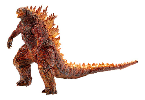Boneco requintado de Godzilla King Monsters em chamas