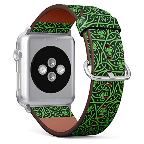 ( Patrón Celta Irlandés Con Shamrock )patterned Cuero Wristb