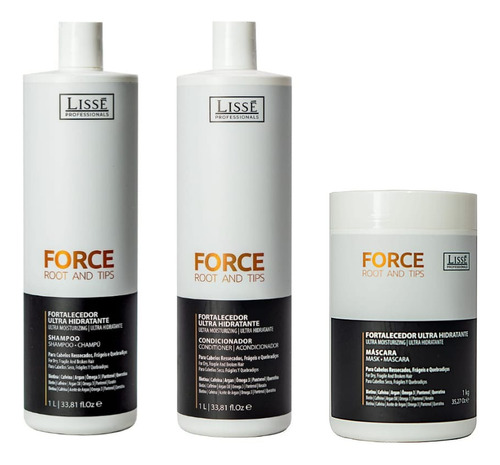 Lisse Pro Kit Force De 1l Shampoo/condicionador/mascara 1kg