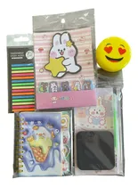 Comprar Kit Papelaria Presente Fofo Criativo Escolar Kawaii