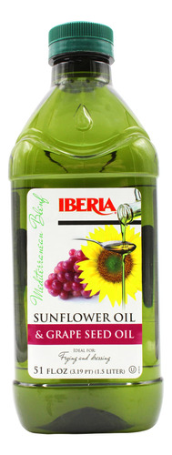 Iberia Mezcla De Aceite De Semilla De Girasol Y Uva, 51 Onza