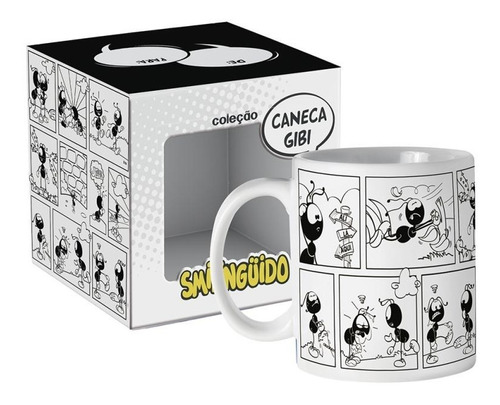 Caneca Gibi Smilinguido Porcelana Branca Luz E Vida Original