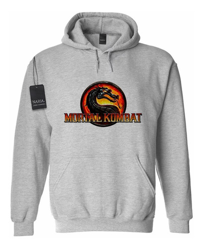 Buzo Canguro Adulto Mortal Kombat Dibujo Art Logo - Vjmk2