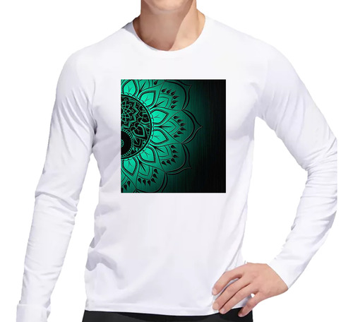 Remera Hombre Ml Mandala Lila Violeta Color Rosas Dibujo P3