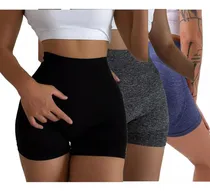 Comprar 3pz Shorts Licra Deportivo Mujer Sexy Short Yoga Gym Correr