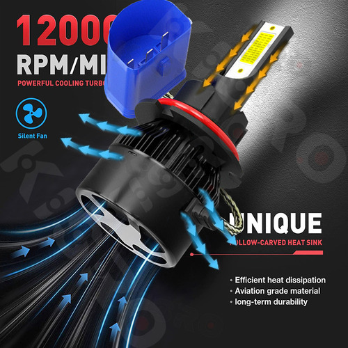 9007 Kit Faros Led Para 2000 01 02 03 04 05 06 07 Jetta A4