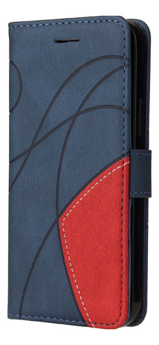Funda Protectora Tipo Cartera De Piel Sintética De Alta Calidad Para La Serie Huawei, Con Ranura Para Tarjetas, Color Azul