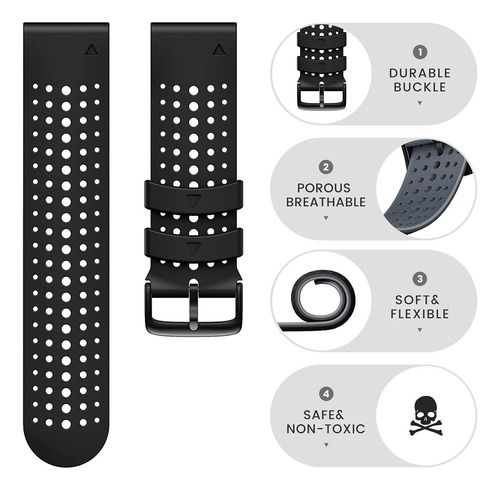 Para Garmin Fenix 8x Fenix 7x Correa Deportiva De