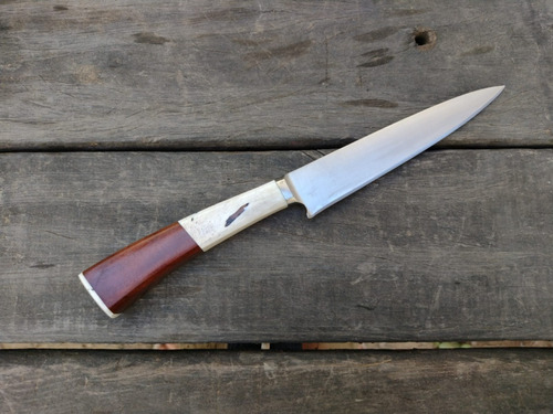 Cuchillo Artesanal Madera Ciervo Ñandu 14 Cm Inoxidable