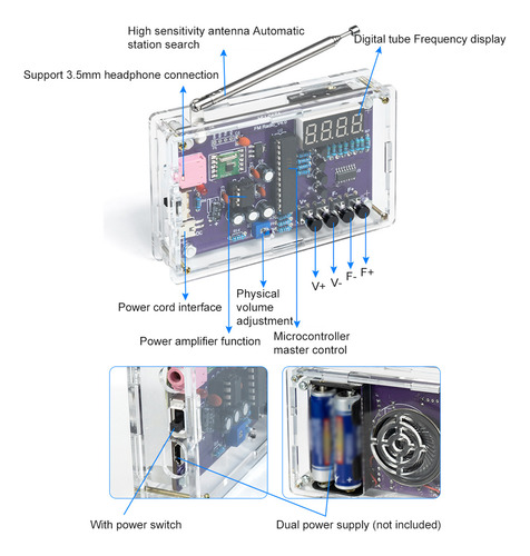 Kit Radio Montaje Placa Circuito Fm Controller Diy Electron