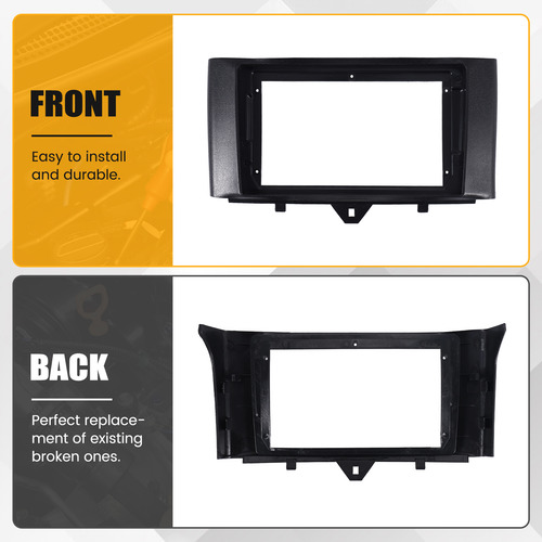 Fascia De Radio De Coche 2 Din Para Smart Fortwo 2011-2015 D