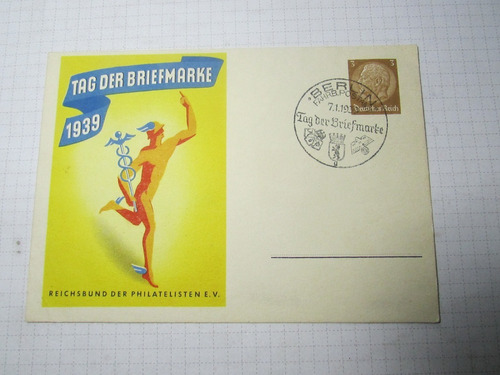 Ww2 Alemania Carta Y Timbre Dia Del Sello 1941 Version2 H2