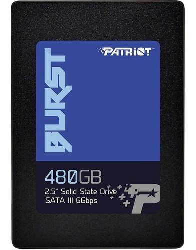 SSD Patriot Burst Elite 2.5 Sata Iii de 480 GB, 6 Gb/s, color negro