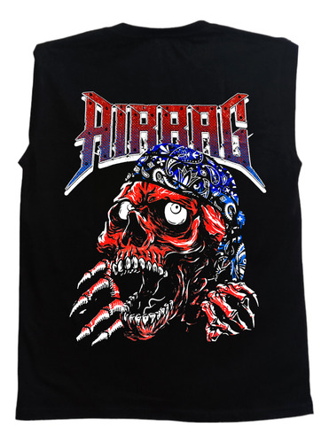 Remera Airbag Calavera Roja River Por Underfan