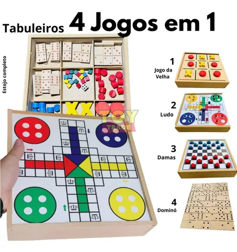 Jogo tabuleiro ludo dama e