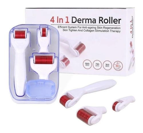 Derma Roller System 4 En 1 Corporal Facial Y Contorno Ojos