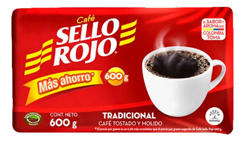 Café Sello Rojo 600gr Molido Especial Cafetera