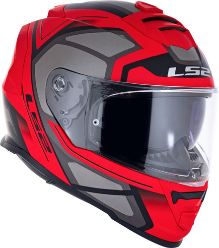 Capacete Ls2 Ff800 Storm Faster Vermelho Fosco Com Titânio Cor Matte Red Titanium / Vermelho Fosco com Titânio Tamanho do capacete S - 55/56 CM