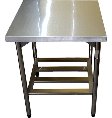 Mesa De Inox 100% Inox Reforçada 70x70x70 Ai304 Promaq