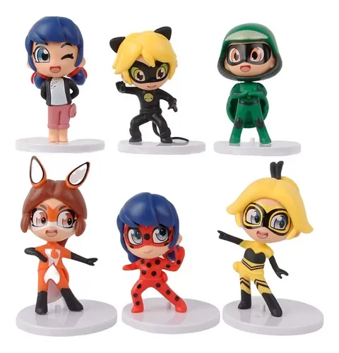 comprar Ladybug 6pcs Miniaturas Miraculous Cat Noir Marinette Desenh