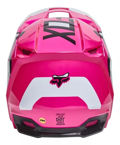 Casco Fox V1 Lux Rosa/ Blanco Niños Motocross Enduro