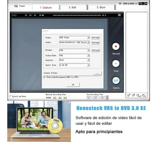 Capturadora De Vídeo Rca Pci Usb 2.0 Audio Capture Converter